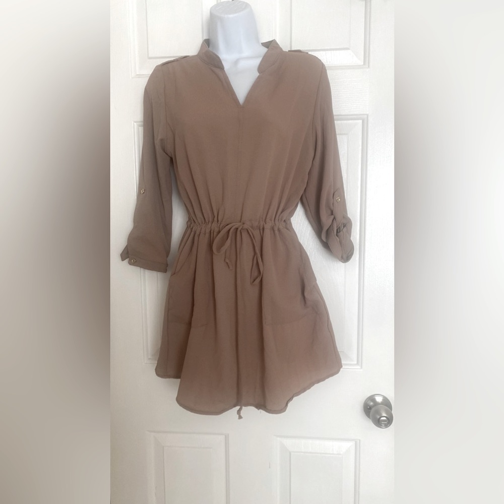 Tie Waist Shirt Dress